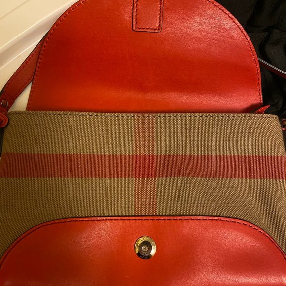 BURBERRY SMALL CANVAS CHECK AND LEATHER CROSSBODY BAG - Picture 7 of 7